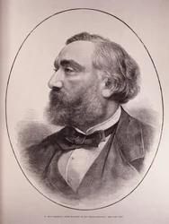 Leon Gambetta, Prime Minister of the French Republic, from The Illustrated London News